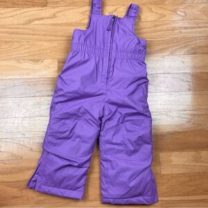 LL bean Size Toddler 3T Purple Snow Bibs with GROW CUFFS!